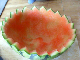 cut watermelon